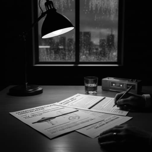 Digital illustration depicting the mysterious 'Immaculate Constellation' UAP program, showing a glowing orb hovering above a naval vessel in a dark, classified atmosphere, symbolizing government secrecy