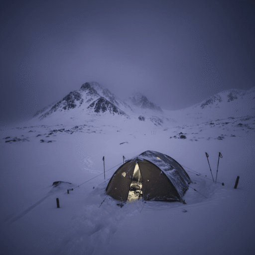 A mysterious, snowy mountain pass under a dramatic sky, evoking a sense of chilling isolation and an unsolved mystery.